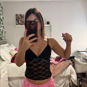 Edikted Black Lace Cami Top